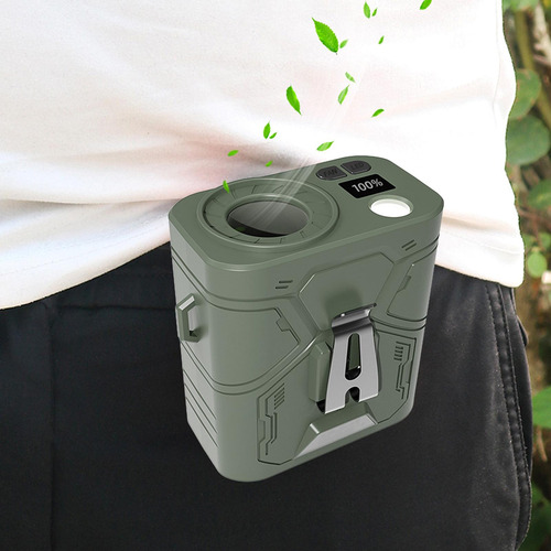 Ventilador De Clip De Cintura Usb Usb Recargable Verde