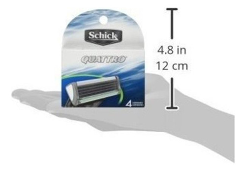 Schick Quattro Hoja De Afeitar De Recargas Para Los Hombres
