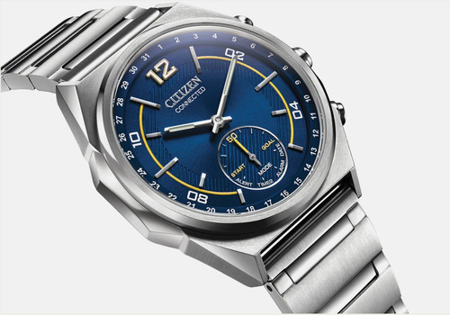 Cx0000-55l Reloj Citizen Connected Hybrid Smart Plateado/azu Correa Plateado Bisel Plateado Fondo Azul