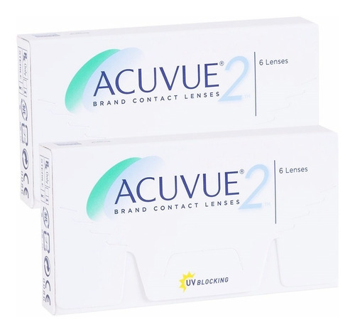 02 Caixas Lentes Acuvue 2 Lente Contato Miopia Hipermetropia