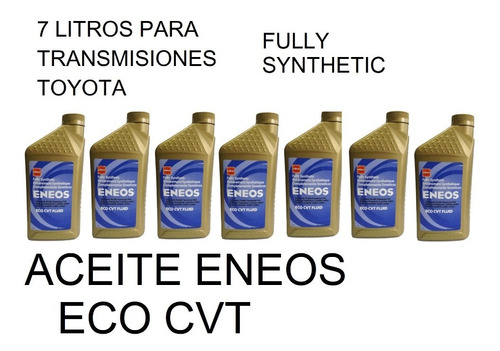 7 Litro Aceite Eneos Eco Cvt Toyota Yaris Corolla C-hr