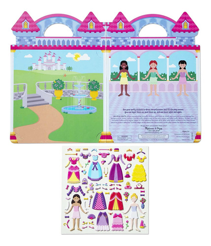 Set De Pegatinas Melissa Amp Doug Puffy Princess 67 Reutiliz