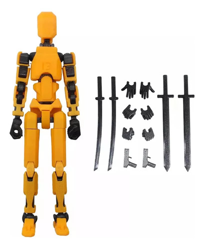 Figura Lucky Dummy T13, Robot Multiarticulado Impreso En 3d