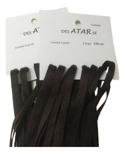 Cordones X 12 Pares Marron De 120cm