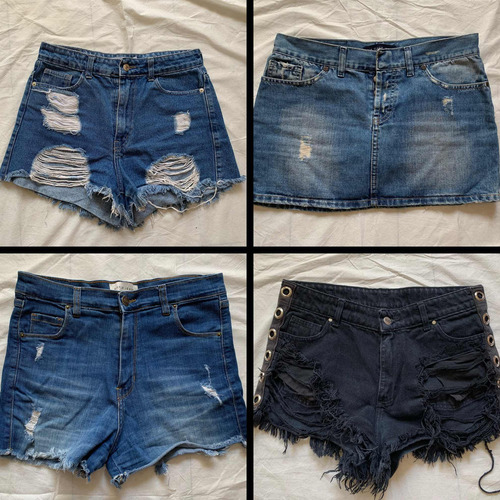 Lote De 4 Shorts Psychic, Ona Sáez, Riffle, My Lovely Denim