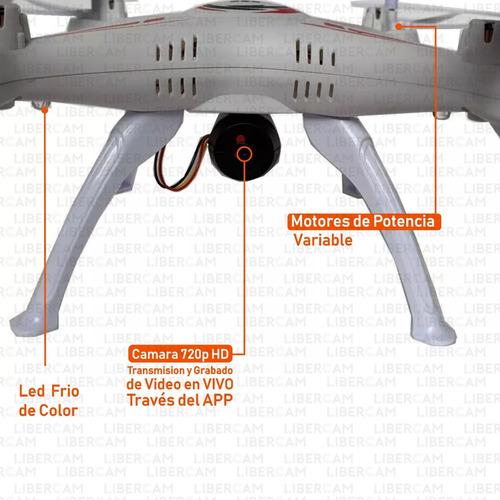 Drone Cuadricoptero Cámara Hd Transmite Vivo Pantalla Graba