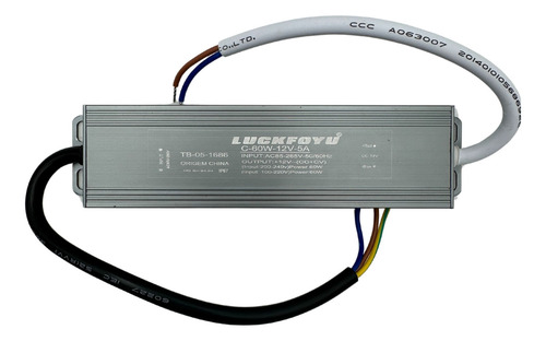 Fonte Blindada 12 Volts 5 Amperes Prova D Água Ip67 Bivolt
