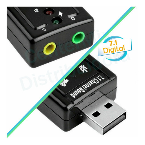Imagem 2 de 7 de Kit 10 Adaptador De Placa De Som 7.1 Usb P2 Knup Hb-t64