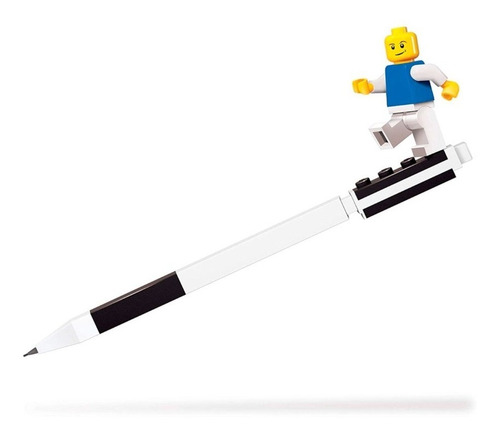 Imagen 2 de 4 de Lapicero Lego Con Minifigura Negro