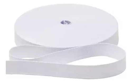 Cadarço De Algodão Sarjado Alvejado 3125 São José 25mm 25m Cor Branco