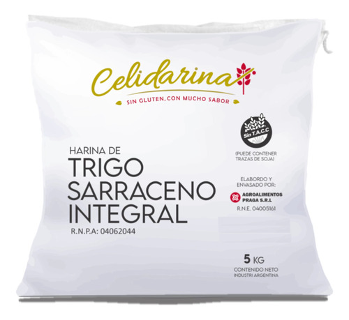 Harina Integral De Trigo Sarraceno Bolsa X 5 Kg - Sin Tacc