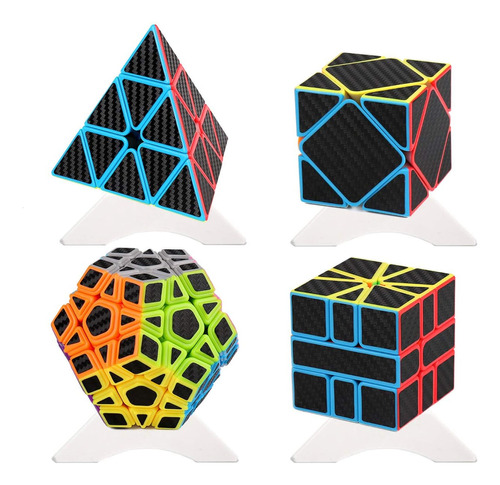 Kit Cubo Mágico Moyu Megaminx + Pyraminx+square-1 + Skewb