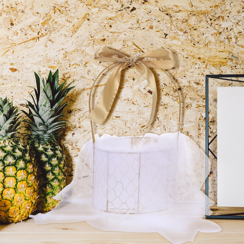 Cesta De Alambre, Decoración De Boda, Cesta De Regalo, Alamb
