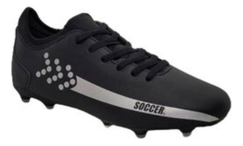 Zapatillas Soccer Futbol Black/silver Sps-112