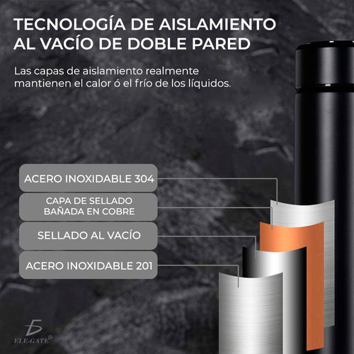 Termo Al Vacío Inteligente Con Pantalla Lcd De Temperatura