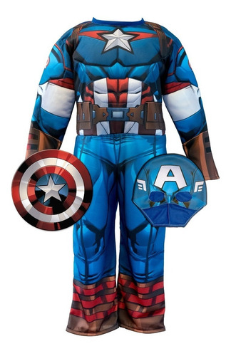 Disfraz Con Musculos Capitan America Newtoys Mundo Manias