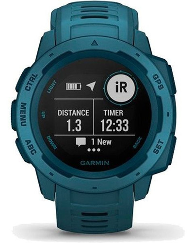 Monitor Cardíaco De Pulso Com Gps Garmin Instinct Azul