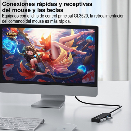 X Conector Múltiple Usb 3.0 De 4 Puertos Alta Velocidad De