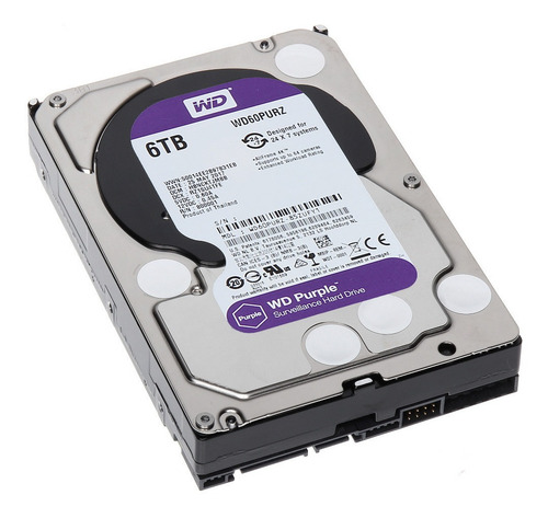 Disco Duro 6tb Western D Sata 3.5'' Purple Cctv Dvr 24/7 New