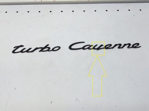 Emblema Cajuela Detalle Porsche Cayenne Mod 04-06