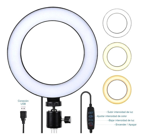 Aro De Luz Led 16 Cm Tripie