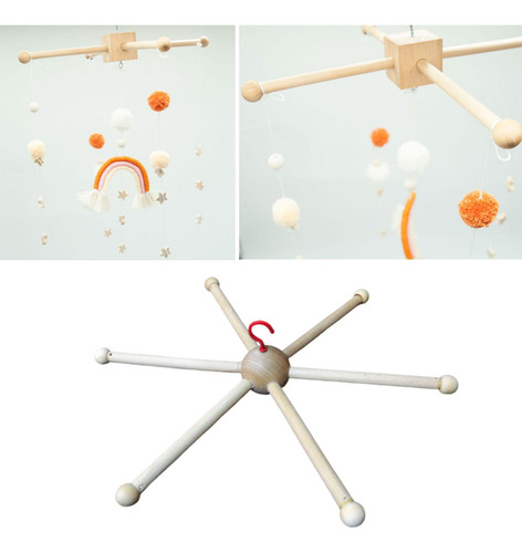Kit De Moldura Móvel De Madeira Chocalho De Brinquedo Feito