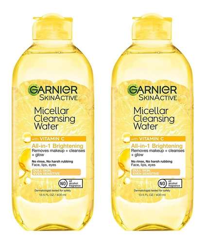 Agua Micelar Garnier Abrillanta Piel Opaca Vitamina C 2 Pzas