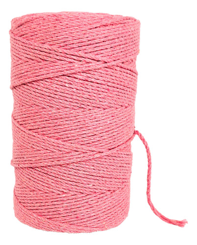 Hilaza De Algodón Carrete 500g 3 Cabos 2mm Rosa