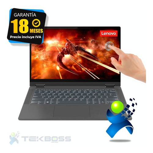 Imagen 1 de 10 de Laptop Lenovo Flex Core I7+16gb+ssd+ Touch 14+ Lector Huella