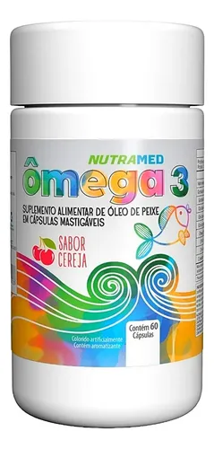 Omega 3 Kids (60 Caps Masticables) Sabor Cereza Nutramed Cereza