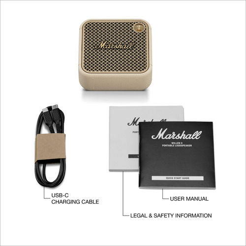 Altavoz Portátil Bluetooth Marshall Willen Ii Cream