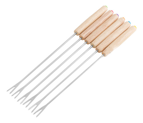 6 Tenedores Para Fondue De Acero Inoxidable, Palitos De Fond