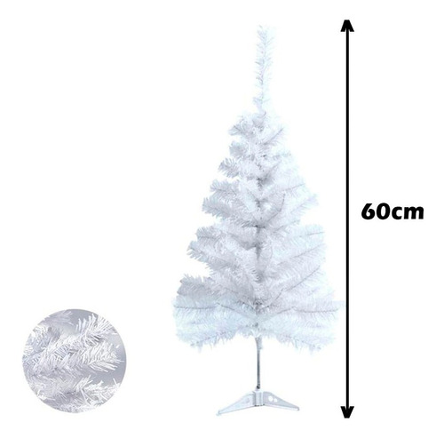 Kit 2 Árvore De Natal Branca 60cm Enfeite Promoção Atacado | MercadoLivre