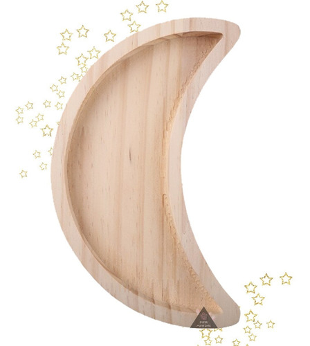 Bandeja De Madera Media Luna 24cm