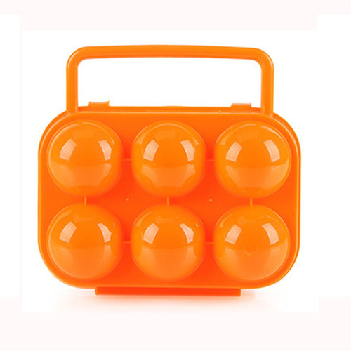 Recipiente Portátil De Plástico Para 6 Huevos, Plegable, Par