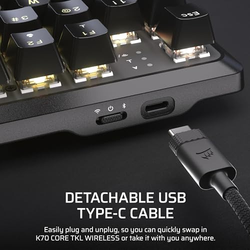 Teclado Corsair K70 Core Tkl Mecánico Inalámbrico Rgb