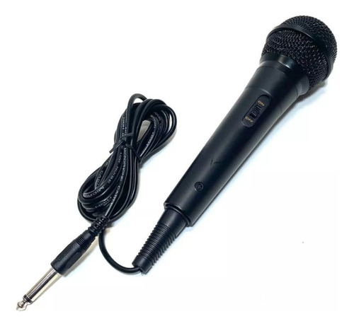 Microfono Alambrico De Cable 2m Negro Karaoke Nuevos!