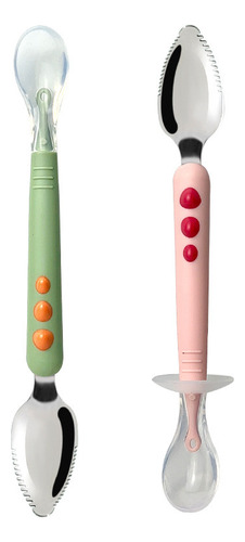 Bebé Silicona Cuchara Accesorios Cuchara Frutal Puré Cuchara