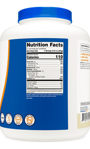 Polvo De Proteína De Caseína De Nuecest 5 Lb Vainilla - Case