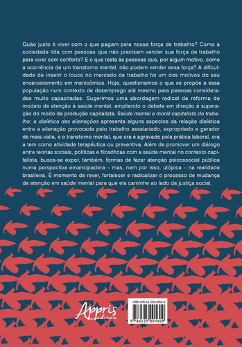 Saúde mental e moral capitalista do trabalho: a dialética das alienações, de Zgiet, Jamila. Editorial Appris Editora e Livraria Eireli - ME, capa mole em português, 2021
