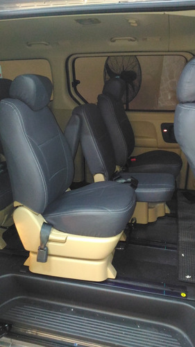 Imagen 4 de 10 de Fundas Asientos Cuerina Premium Grafito Hyundai H1 2009-2018