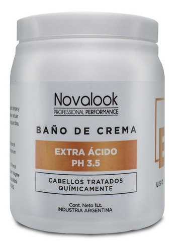 Baño De Crema Novalook Extra Acido 1 Litro Post Tecnico