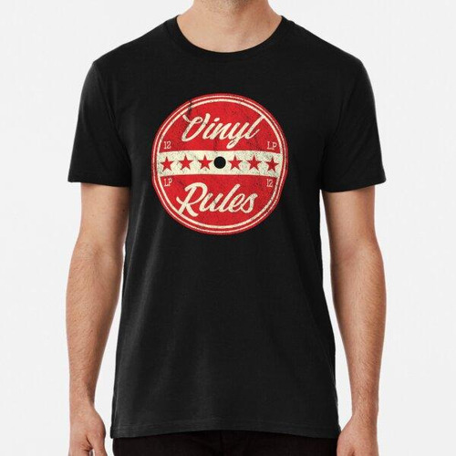 Remera Vinyl Rules Vintage Record Label Design Algodon Premi