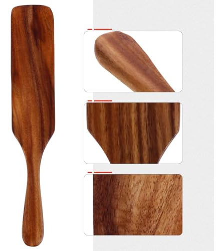 Set Luxshiny Spurtle, Espátula De Madera Con Forma De Chorri