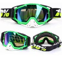 Comprar Gafas De Snowboard Motocross Esquí Moto Goggle Protección Uv Lente Azul Claro Armazón Verde