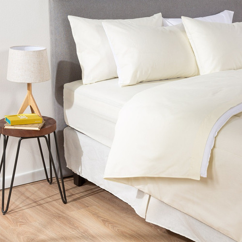 Plumón Bicolor Beige Blanco 1.5 Plazas - Combo 36
