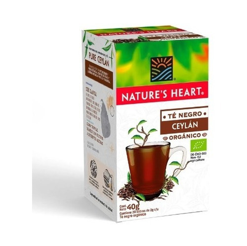 Té Negro Ceylán Premium Nature´s Heart - 20 Sobres 