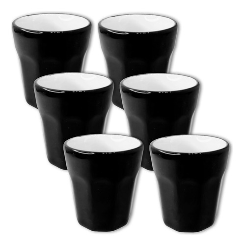 Set X6 Vasos De Cafe Ceramica 90cc Oxford Pocillo Te Bz3
