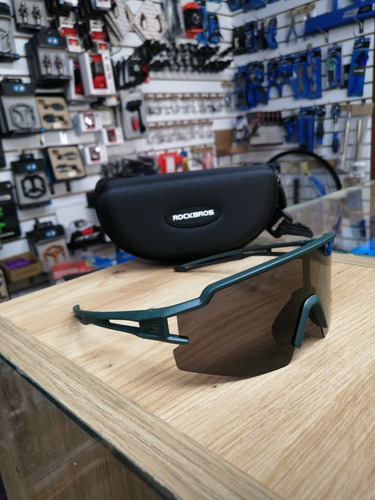 Lentes Rockbros Polarizados Color Verde Para Ciclismo