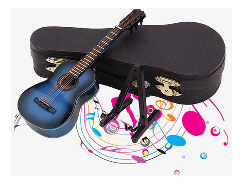 Mini Guitarra Con Soporte Y Estuche Para Niños